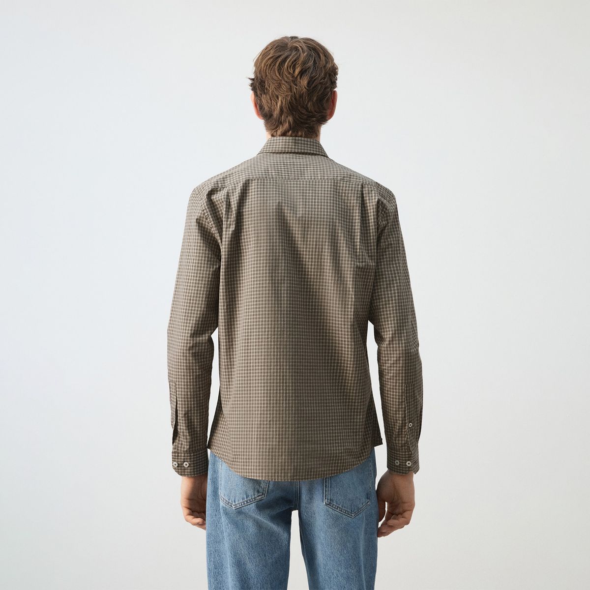 MANGO - Camisa de Cuadros Hombre Manga larga Mango