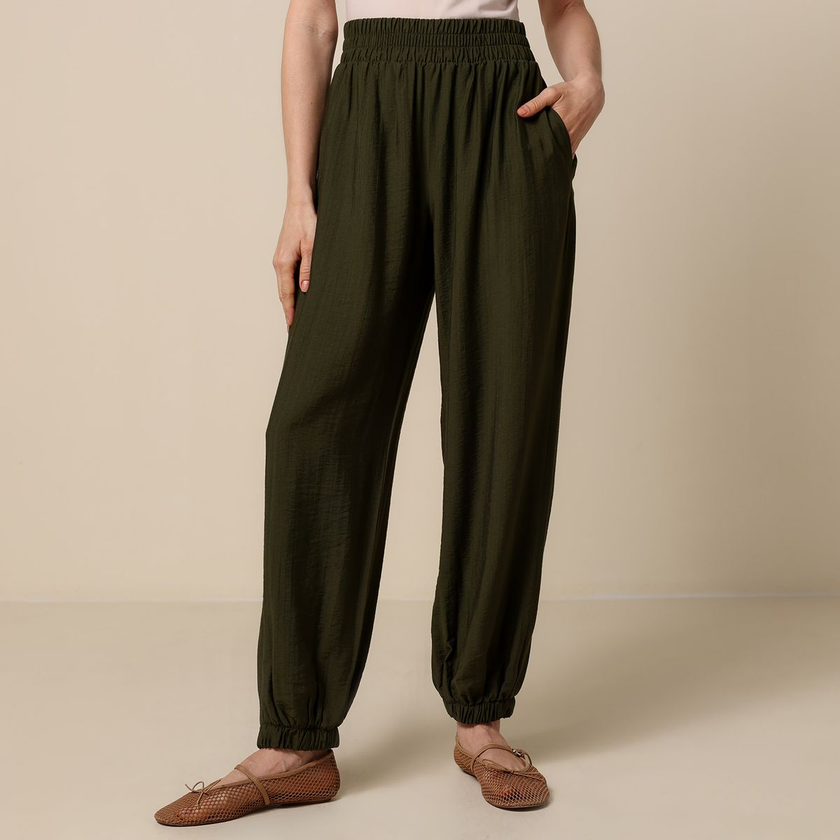 UNIVERSITY CLUB - Pantalón Oversize Mujer Tiro medio University club