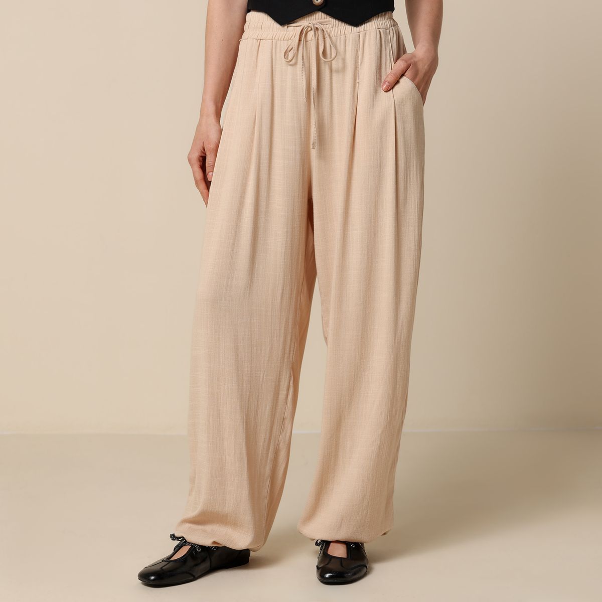 UNIVERSITY CLUB - Pantalón Oversize Mujer Tiro medio University club