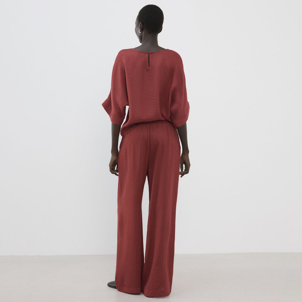 MANGO - Pantalón Palazzo Mujer Tiro alto Mango