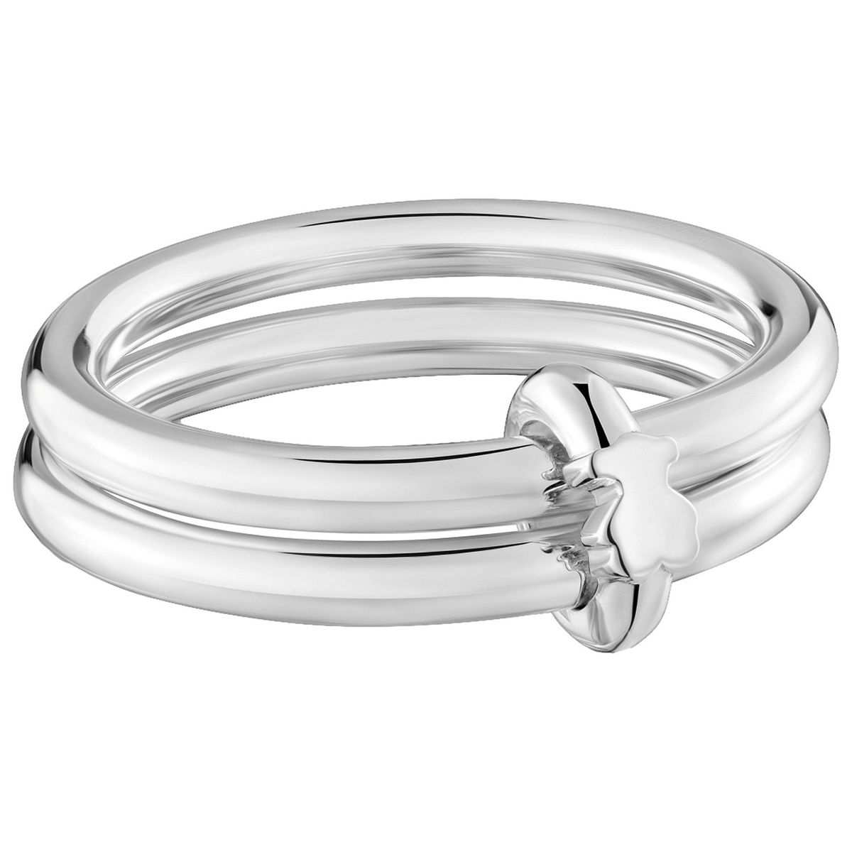 TOUS - Anillo doble aro de plata Straight