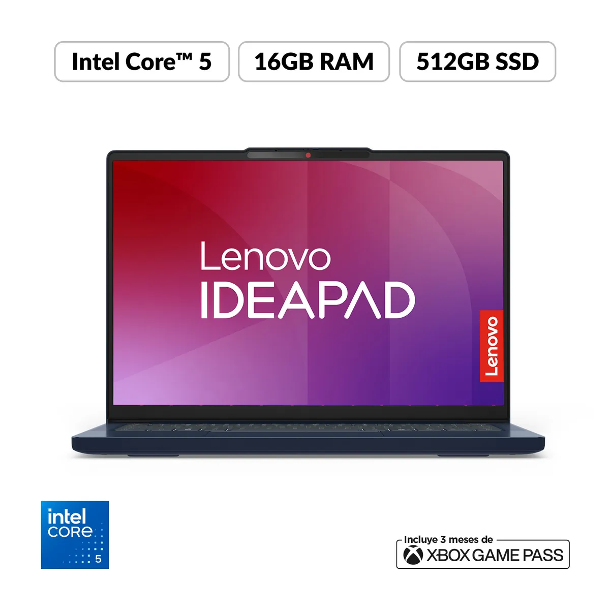 Lenovo - Portátil Lenovo Ideapad Slim 3 | Intel Core 5 | 16GB de RAM | 512GB SSD de Almacenamiento | Windows 11 | Pantalla 14 pulgadas | IP Slim 3 | Computador Portátil