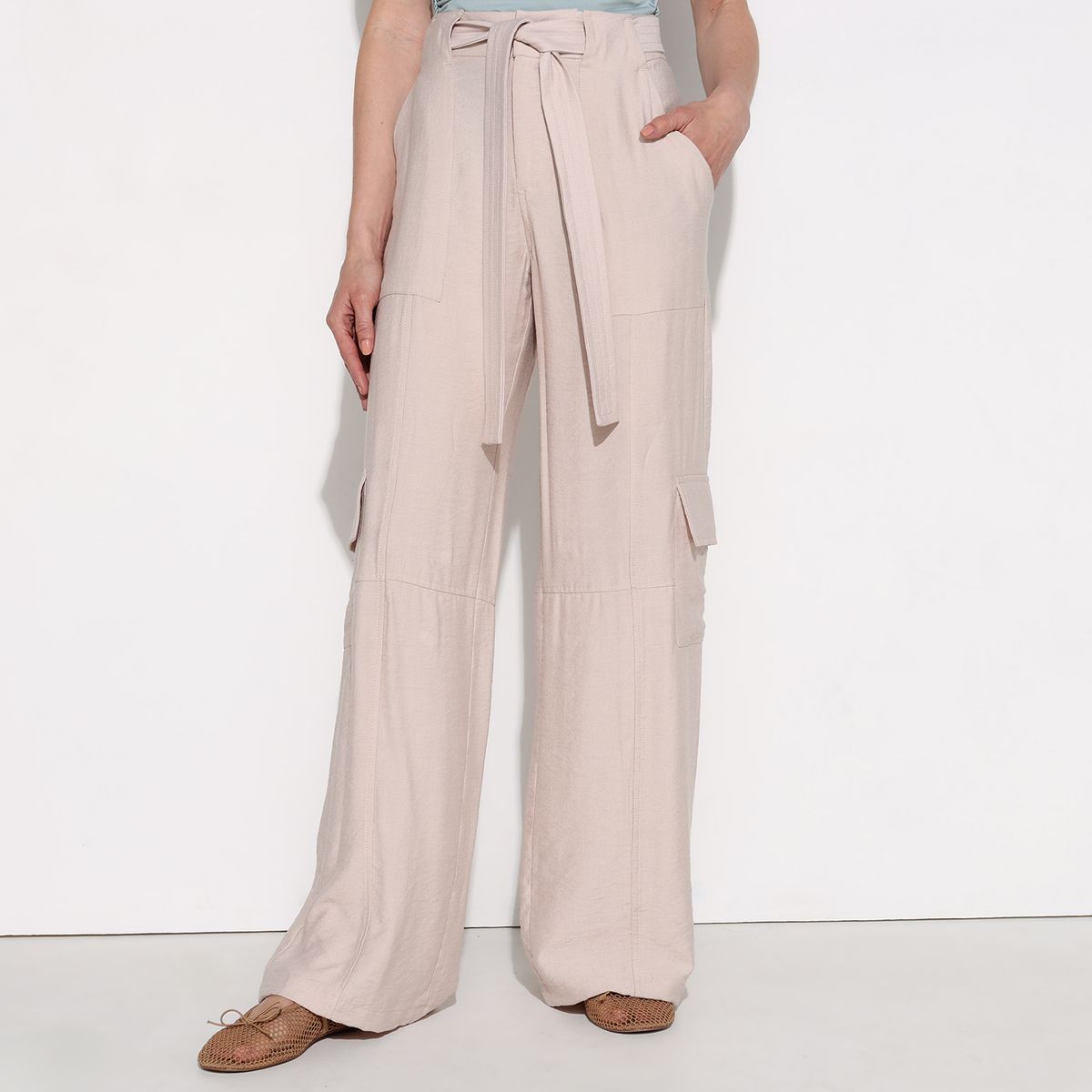 BASEMENT - Pantalón Cargo Mujer Tiro medio Basement