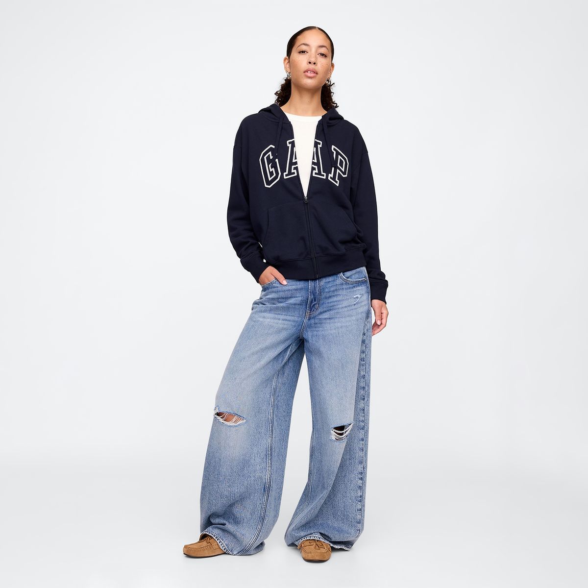 GAP - Hoodie Mujer con Logo de Algodón GAP