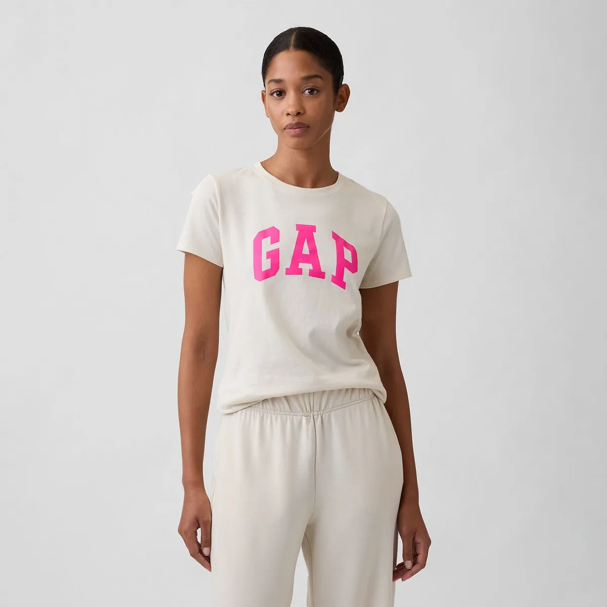 GAP - Camiseta Mujer con Logo Manga corta de Algodón GAP