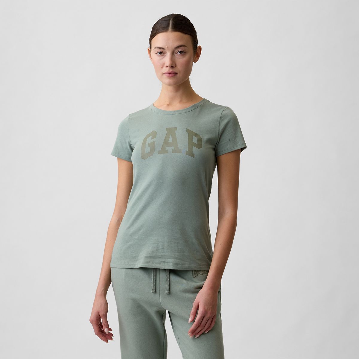 GAP - Camiseta Mujer con Logo Manga corta de Algodón GAP