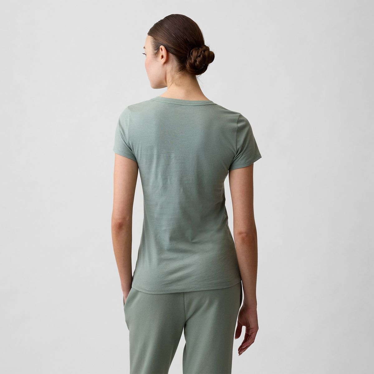 GAP - Camiseta Mujer con Logo Manga corta de Algodón GAP