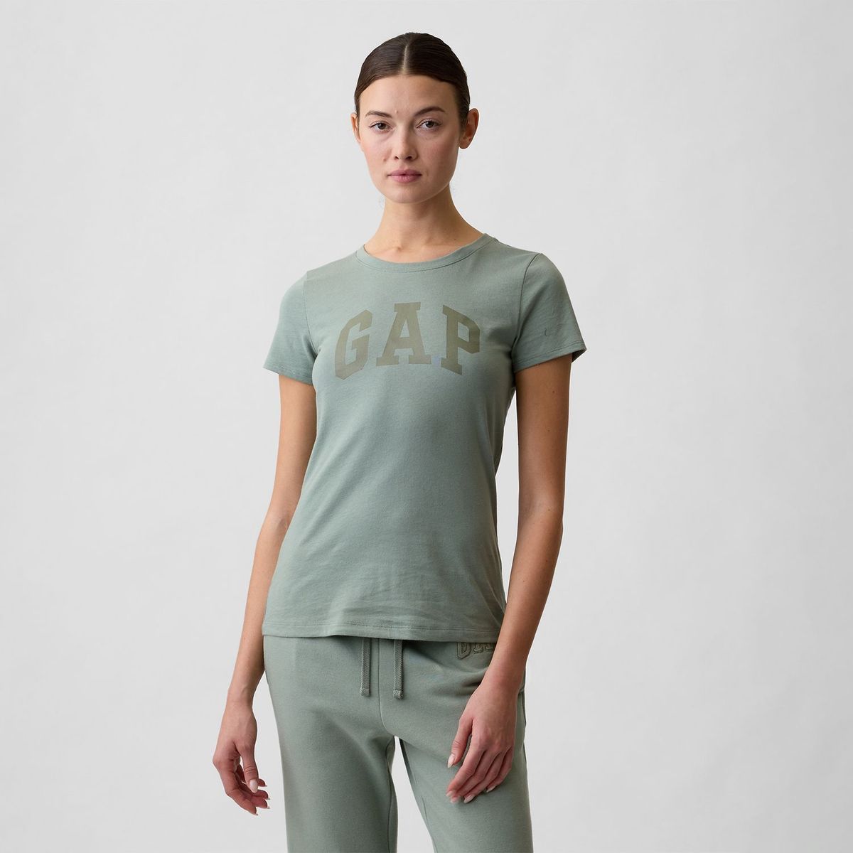 GAP - Camiseta Mujer con Logo Manga corta de Algodón GAP