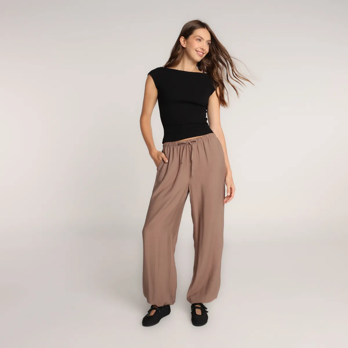  - Pantalón Recto Mujer Denim de Rayon Sybilla