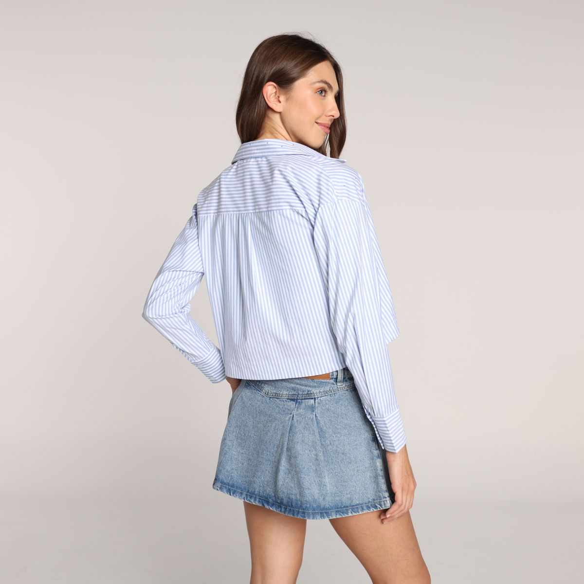 SYBILLA - Blusa Mujer Manga larga de Algodón Sybilla