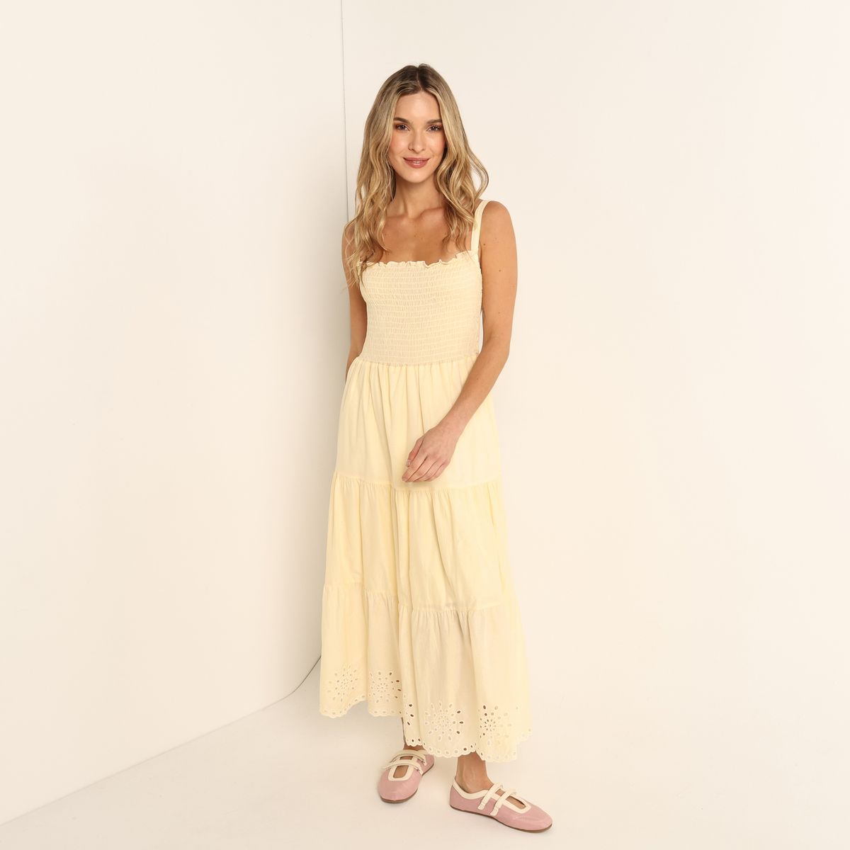 SYBILLA - Vestido Largo para Mujer de Algodón Sybilla