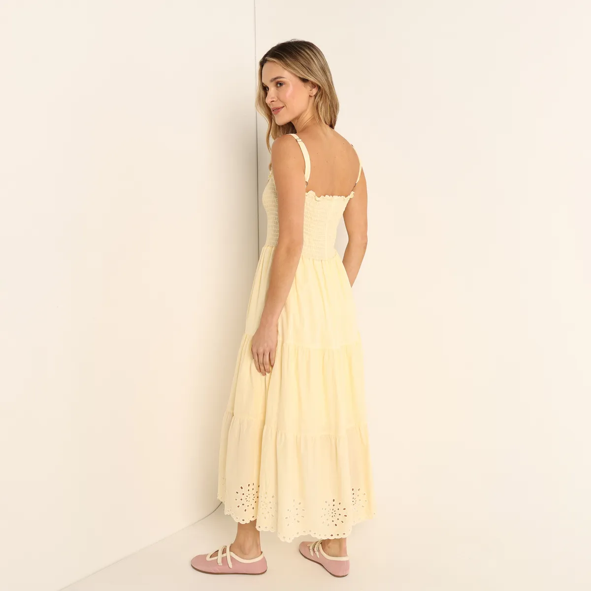 SYBILLA - Vestido Largo para Mujer de Algodón Sybilla