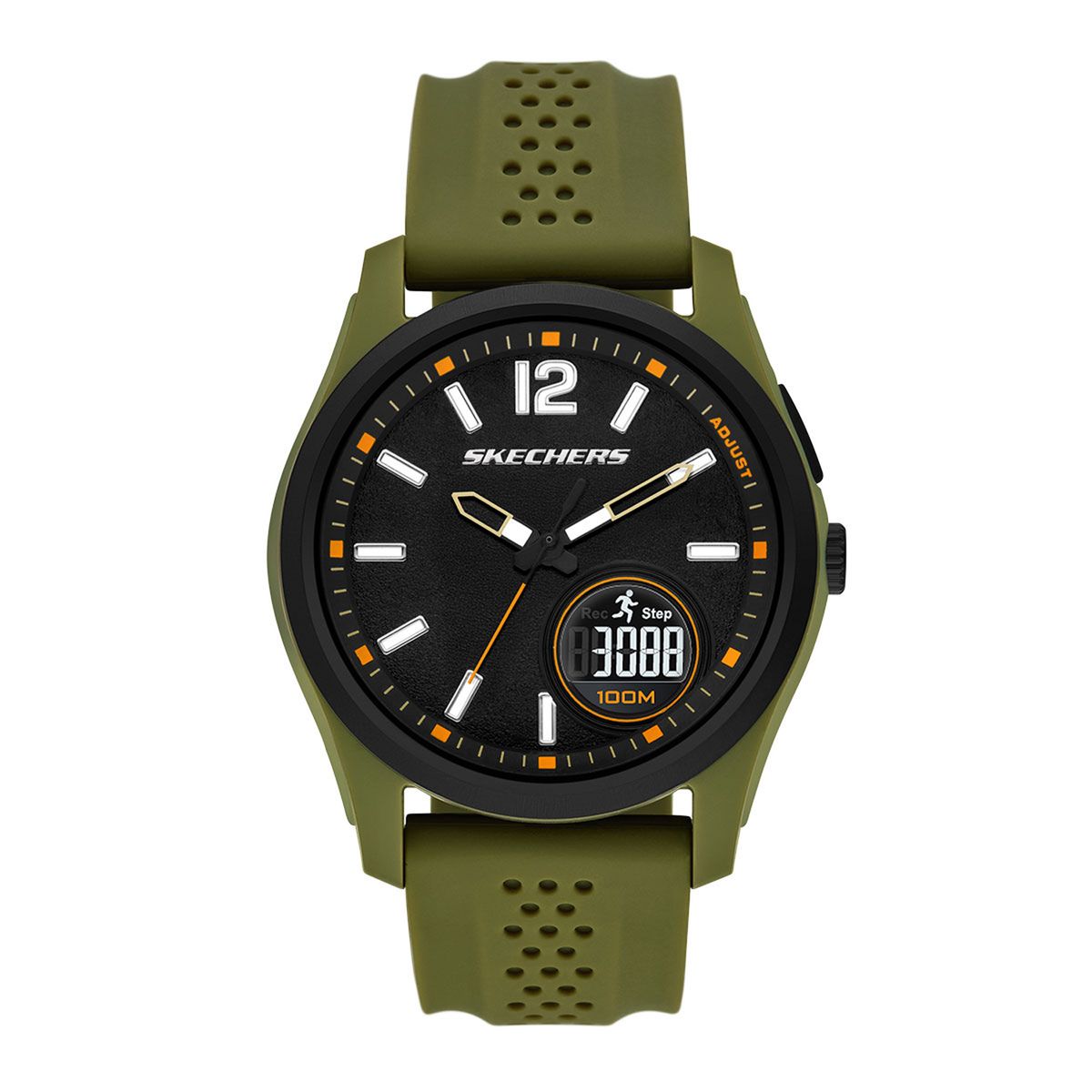 SKECHERS - Reloj Skechers Hombre Sellas. Reloj Silicona Verde SR5270
