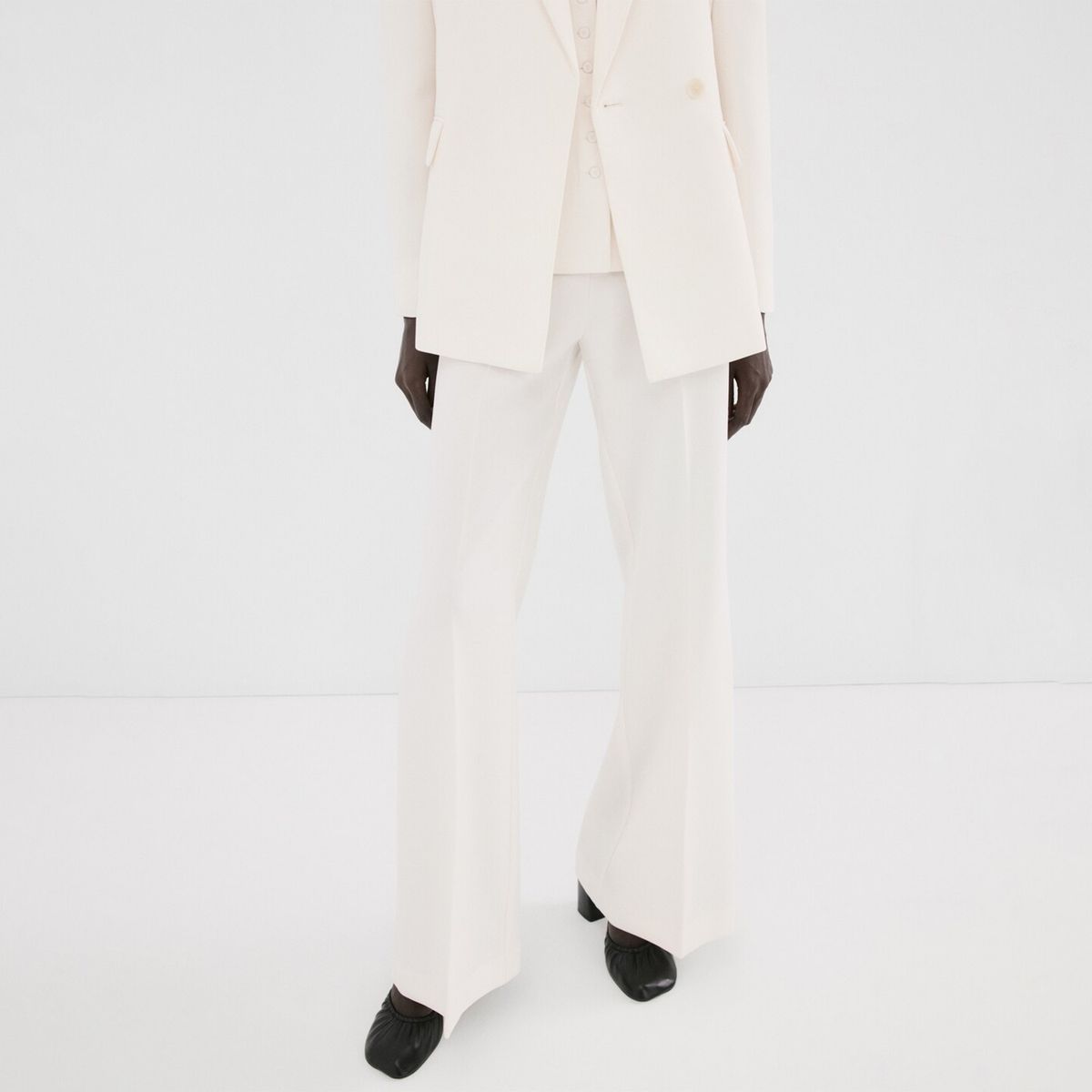 MANGO - Pantalón Recto Mujer Tiro medio Mango