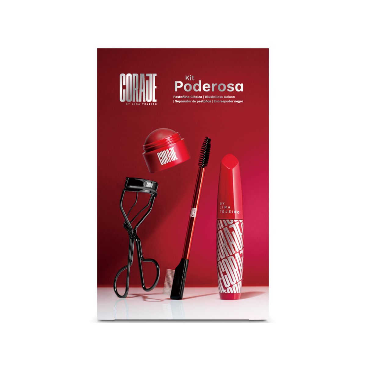 CORAJE BY LINA TEJEIRO - Set de maquillaje rostro Kit Poderosa Coraje