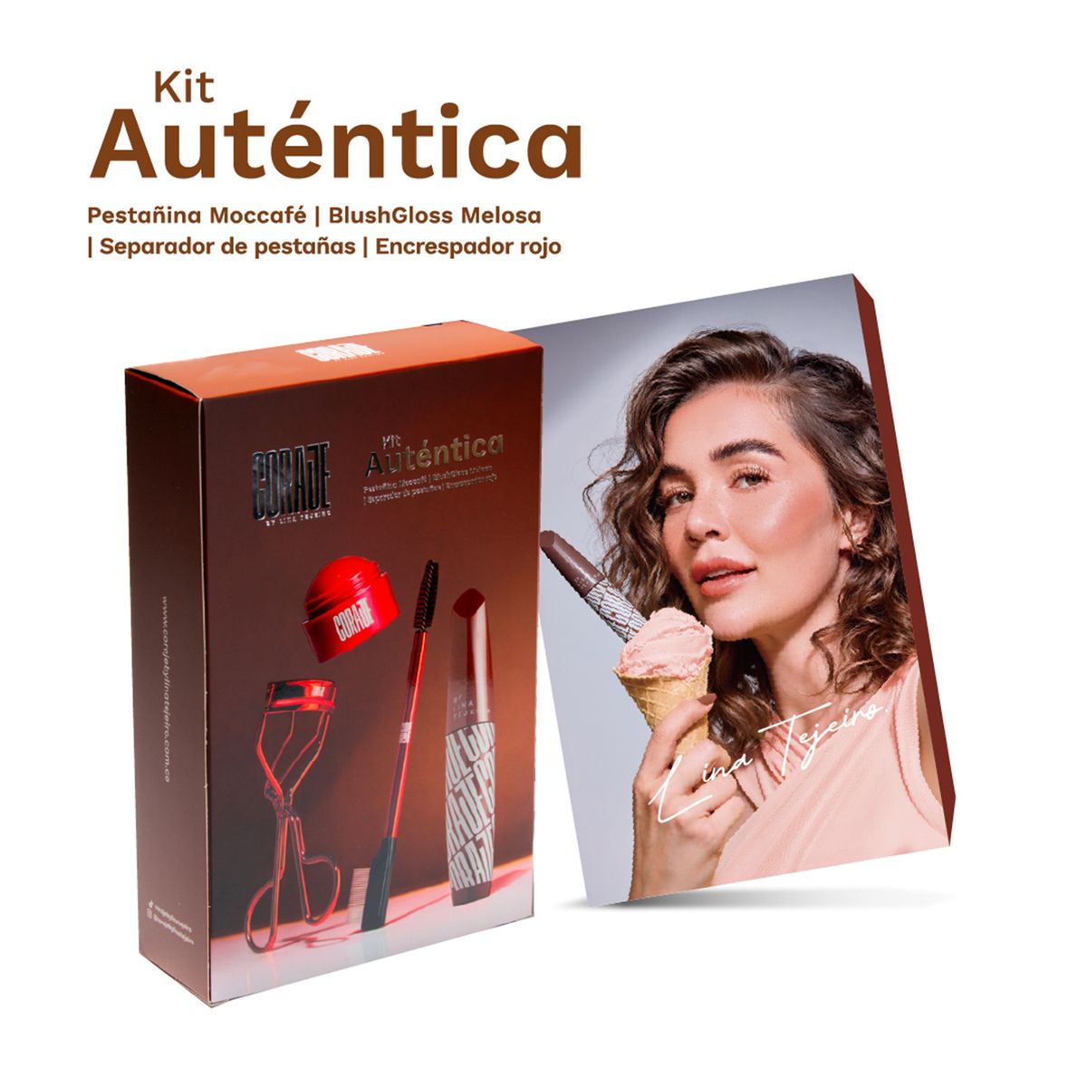 CORAJE BY LINA TEJEIRO - Set de maquillaje rostro Kit Auténtica Coraje