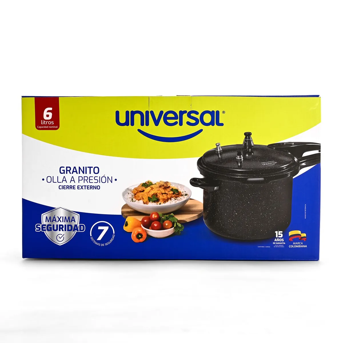 UNIVERSAL - Olla a presión Universal Aluminio 6 litros