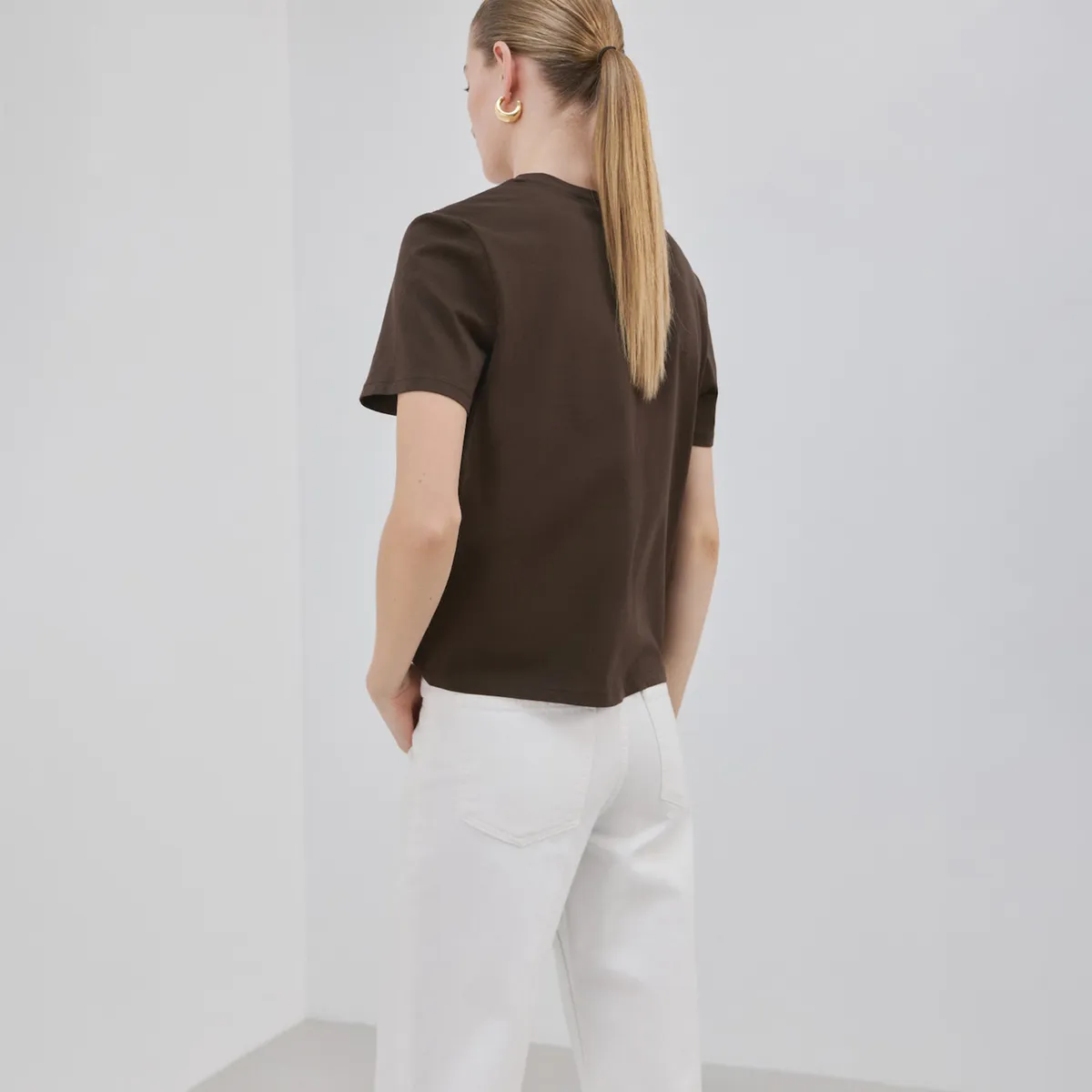 MANGO - Camiseta Mujer con Bordado Manga corta Mango