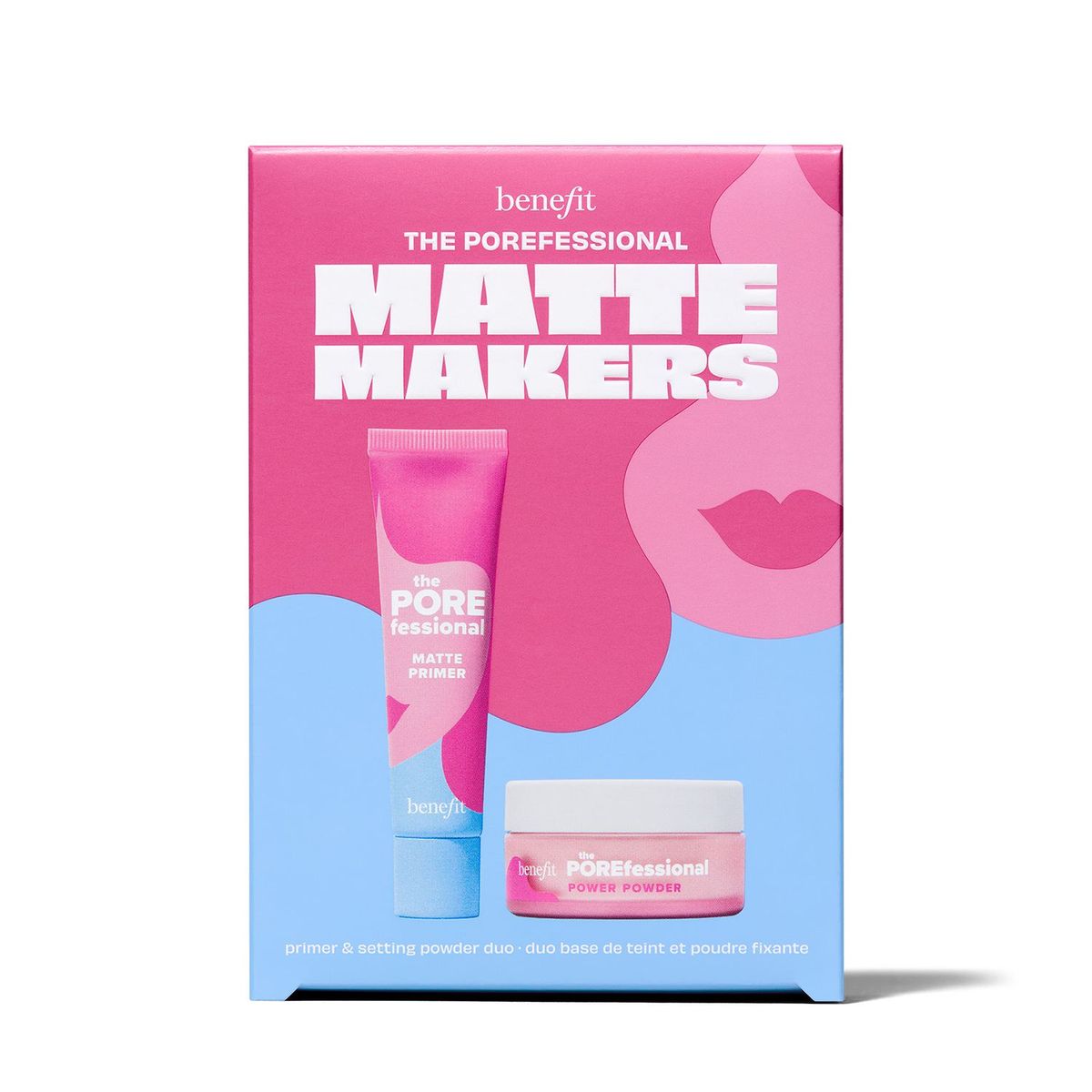 BENEFIT - Set de maquillaje rostro Benefit Incluye: Polvo suelto matificante + primer líquido matificante 