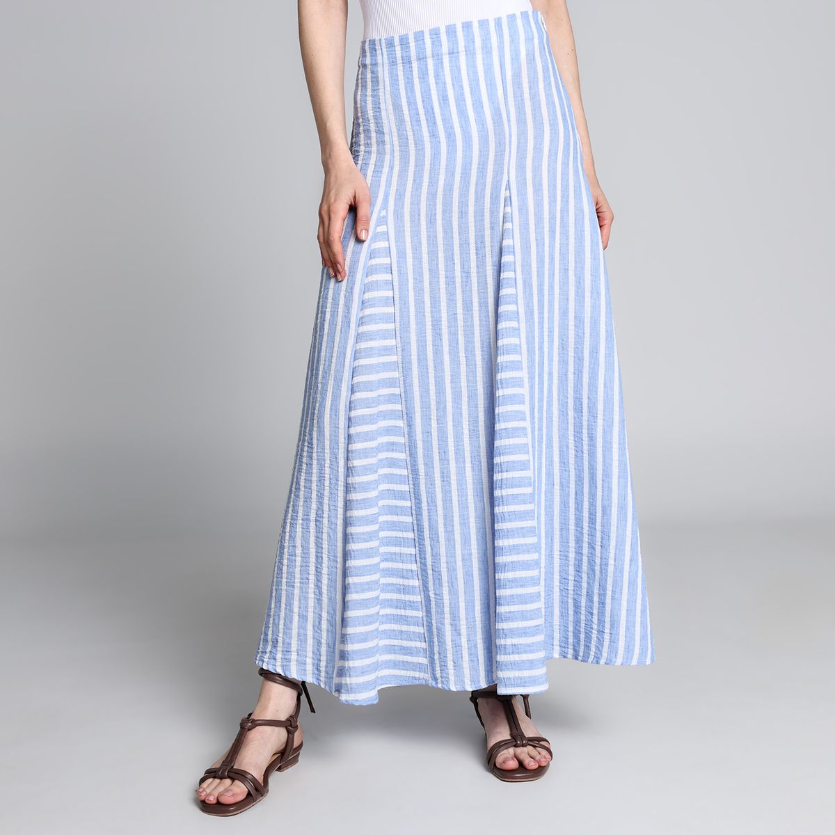 BASEMENT - Falda Maxi Mujer de Algodón Basement