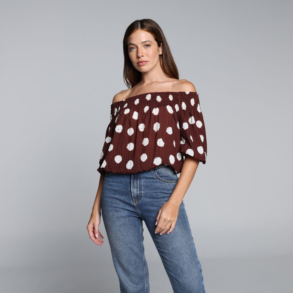 BASEMENT - Blusa Mujer Con Estampado Manga 3/4 Basement
