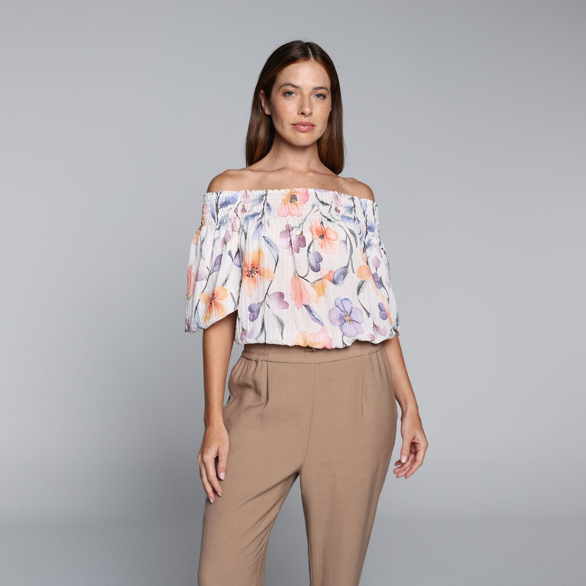 BASEMENT - Blusa Mujer Con Estampado Manga 3/4 Basement