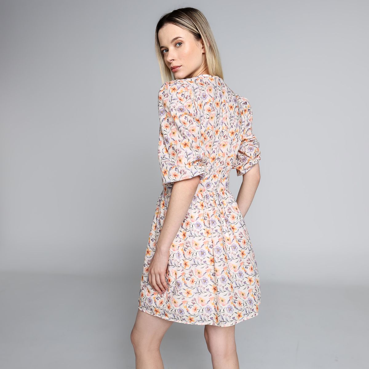 BASEMENT - Vestido Mujer Medio de Algodón Basement