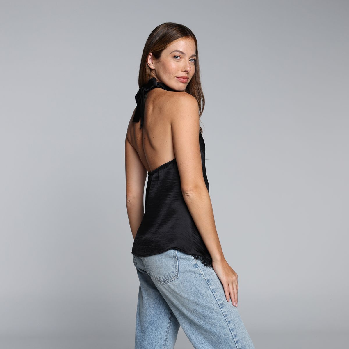 BASEMENT - Blusa Mujer Con Encaje Sin mangas Basement