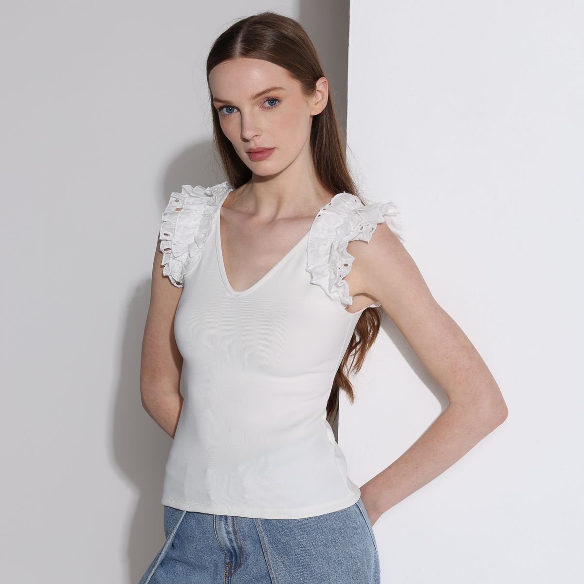 BASEMENT - Blusa Mujer Sin mangas Basement