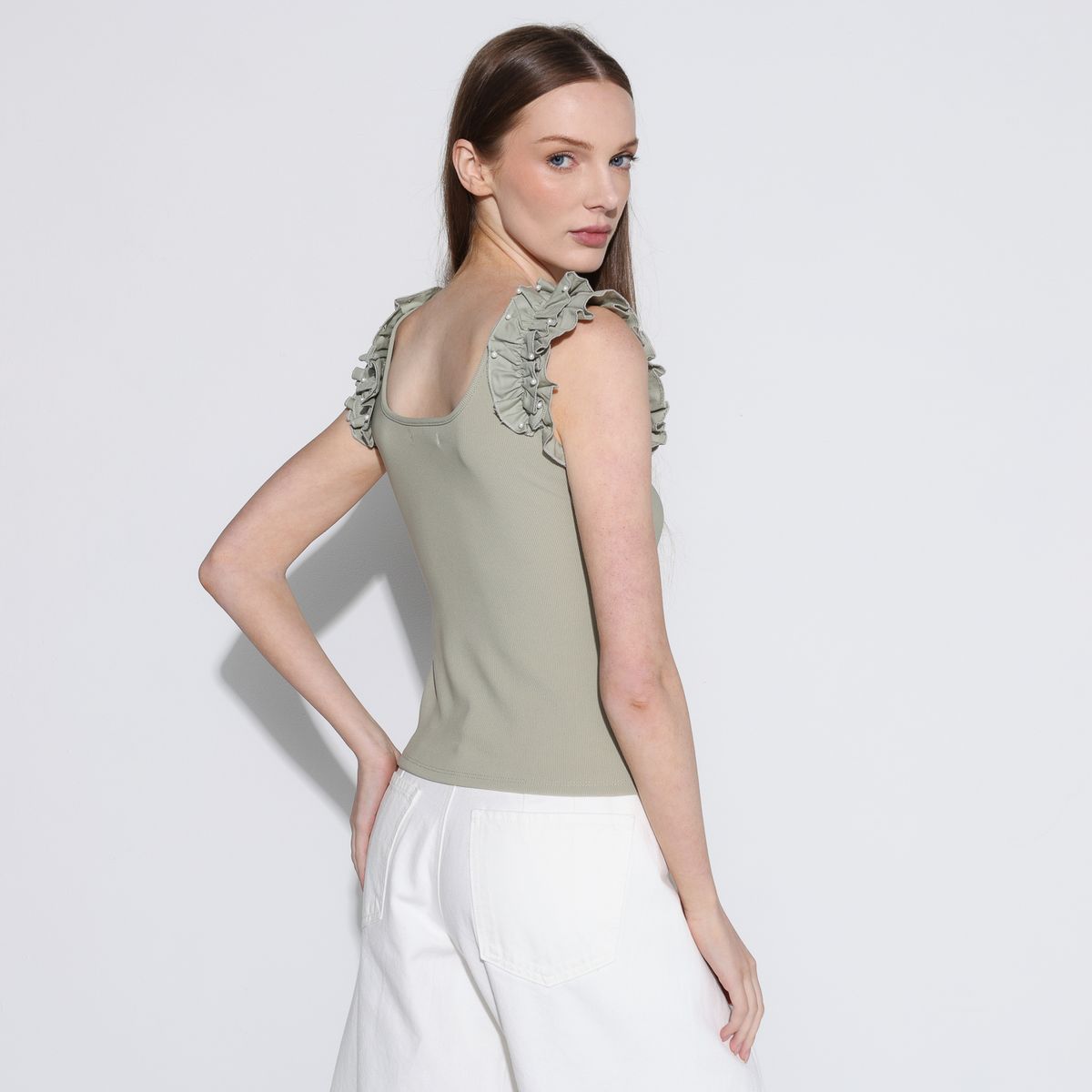 BASEMENT - Blusa Mujer con Boleros Sin mangas Basement