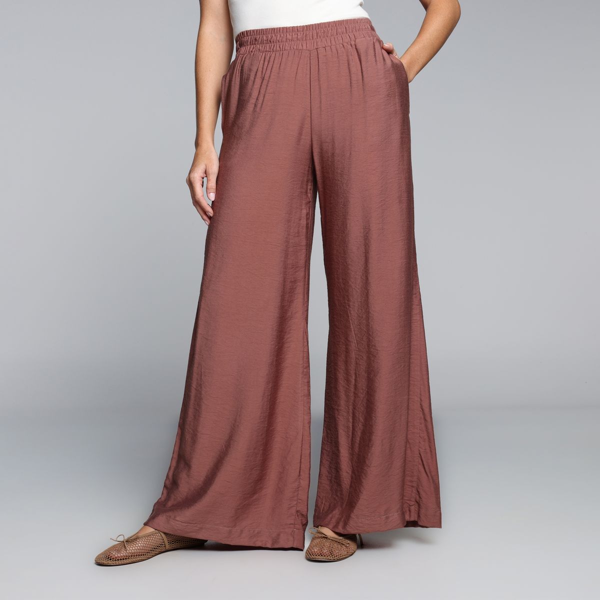 BASEMENT - Pantalón Wide leg Mujer Basement