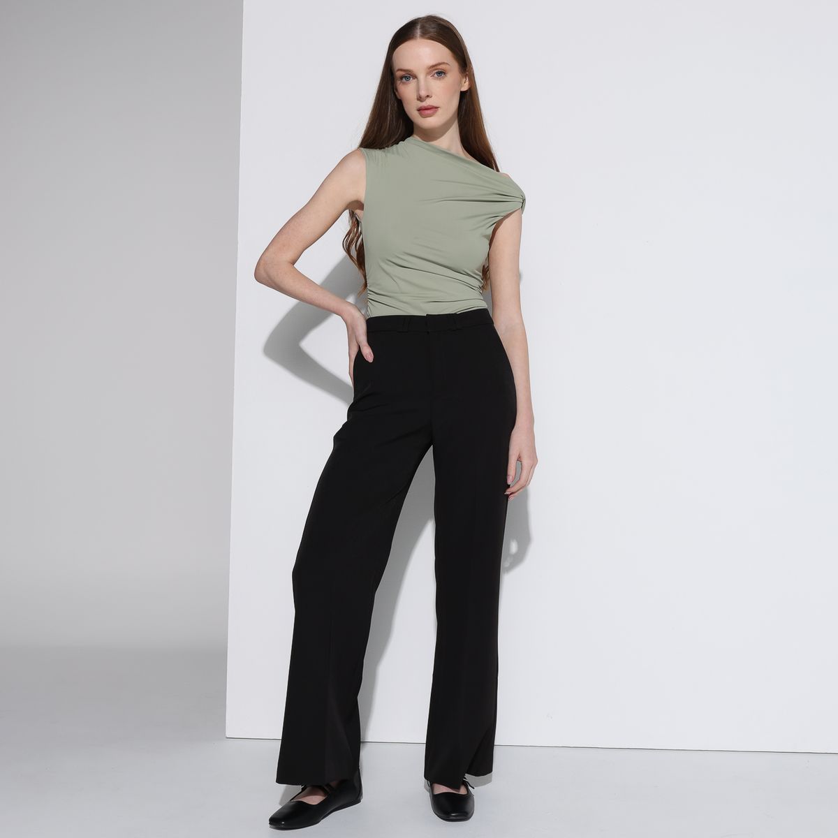BASEMENT - Pantalón Wide leg Mujer Basement