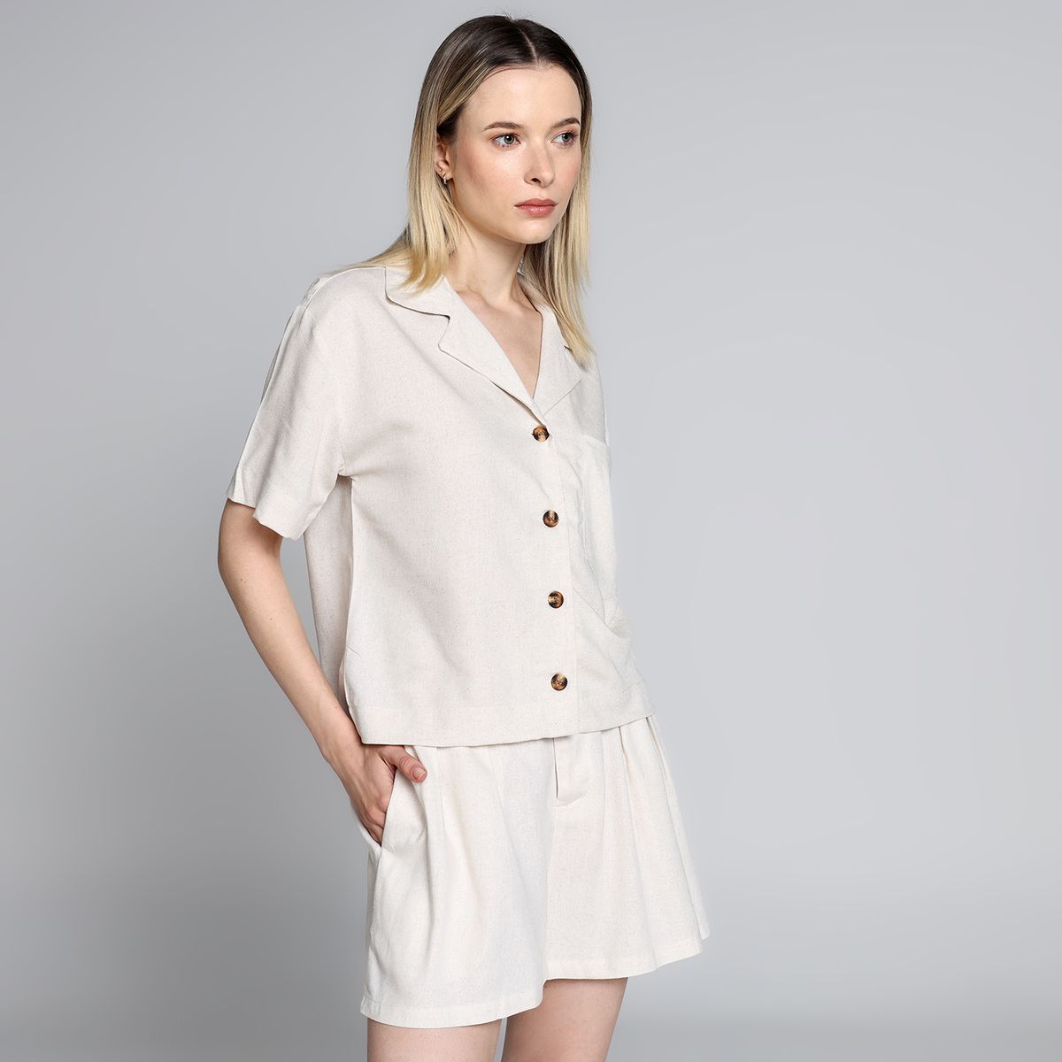 BASEMENT - Blusa Mujer Manga corta Basement