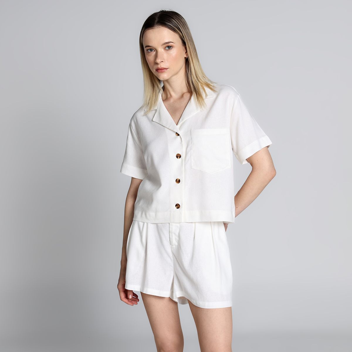 BASEMENT - Blusa Mujer Manga corta Basement