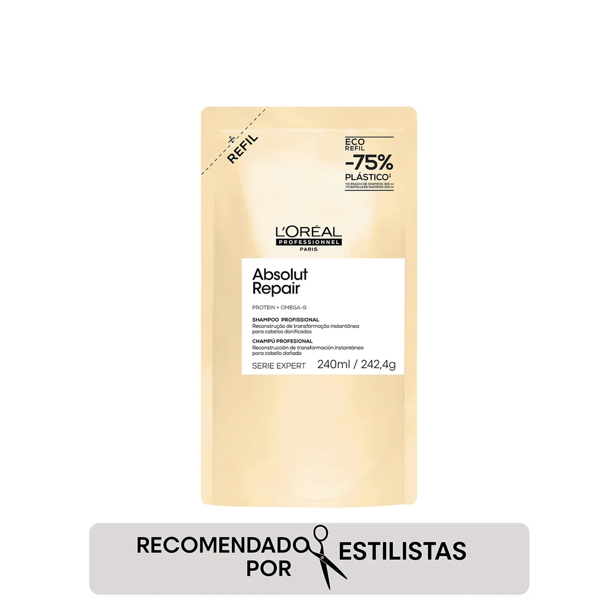 LOREAL PROFESSIONNEL - Shampoo L'Oréal Professionnel Absolut Repair cabello dañado Loreal Professionnel 240 ml