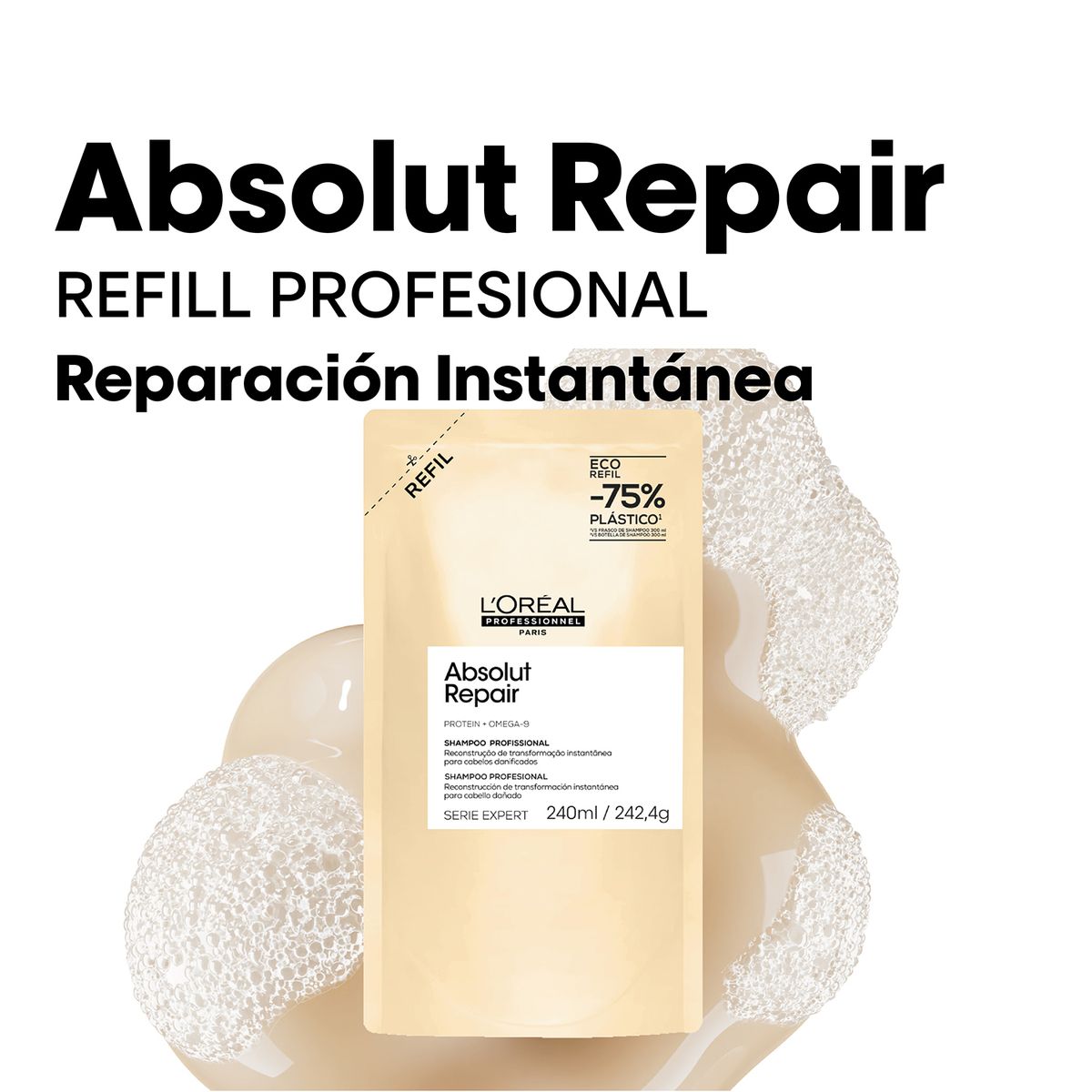 LOREAL PROFESSIONNEL - Shampoo L'Oréal Professionnel Absolut Repair cabello dañado Loreal Professionnel 240 ml