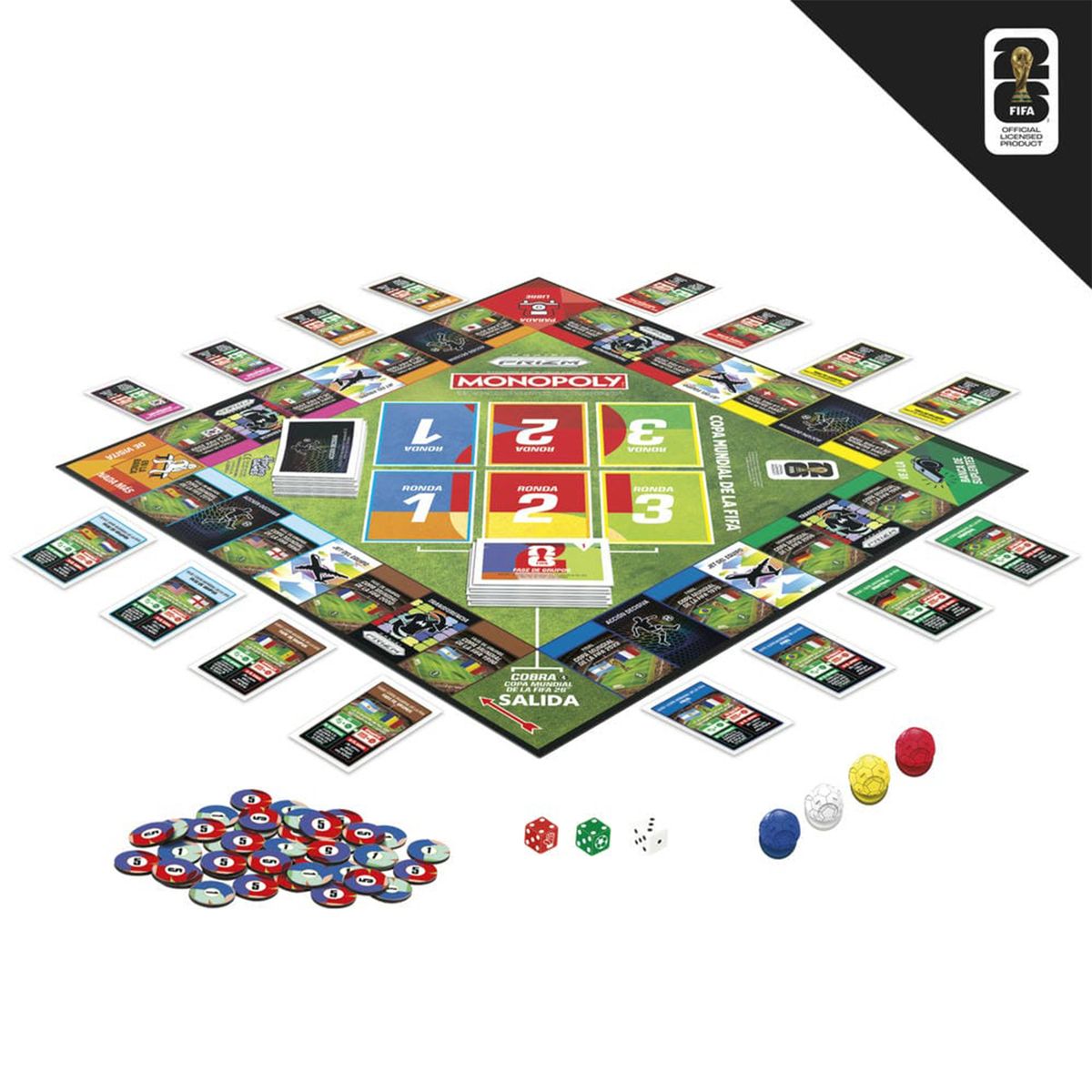 MONOPOLY - Juego de Mesa Monopoly Panini Prizm: Copa mundial de la FIFA