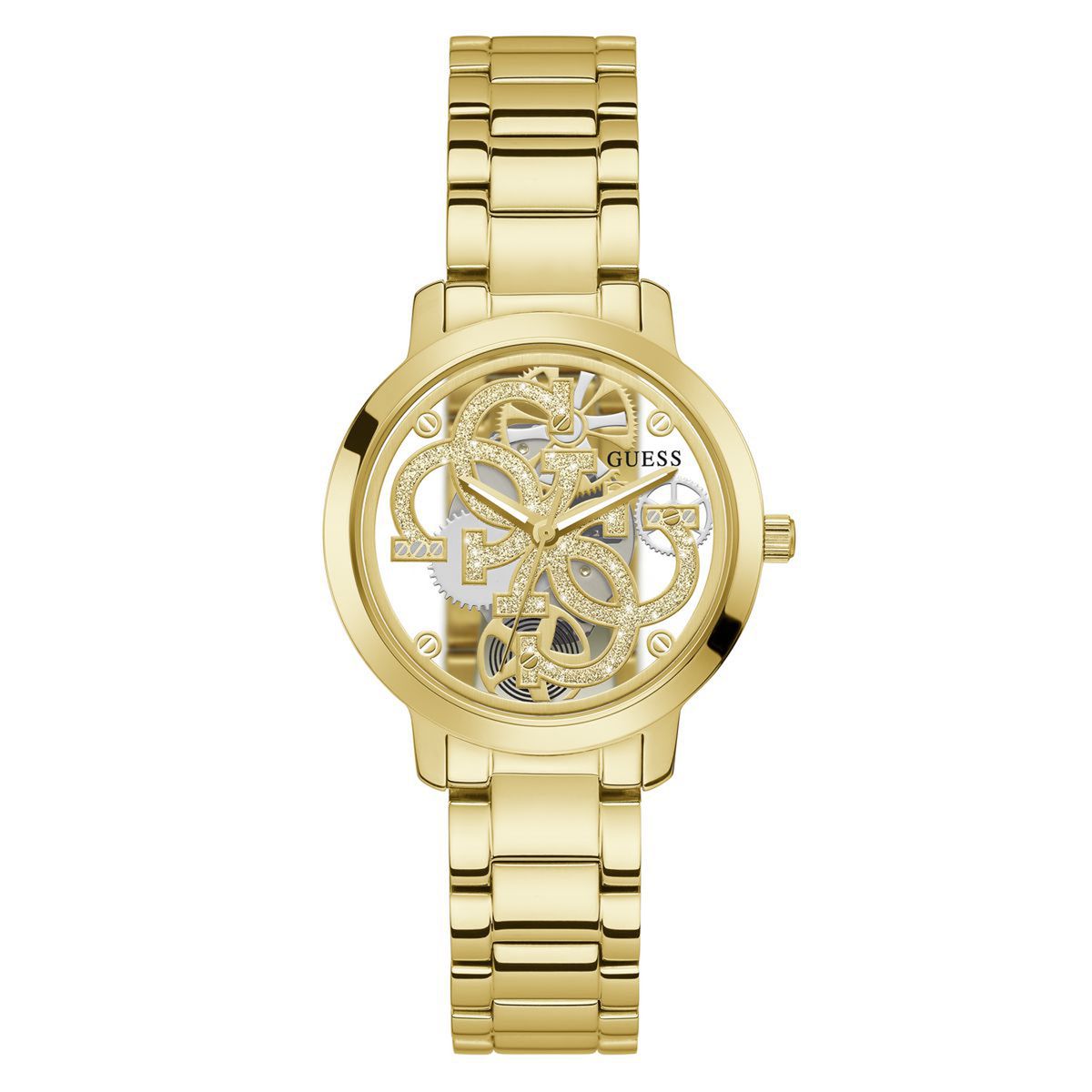 GUESS - Reloj Guess Mujer Quattro Clear. Reloj Acero Inoxidable Dorado GW0300L2