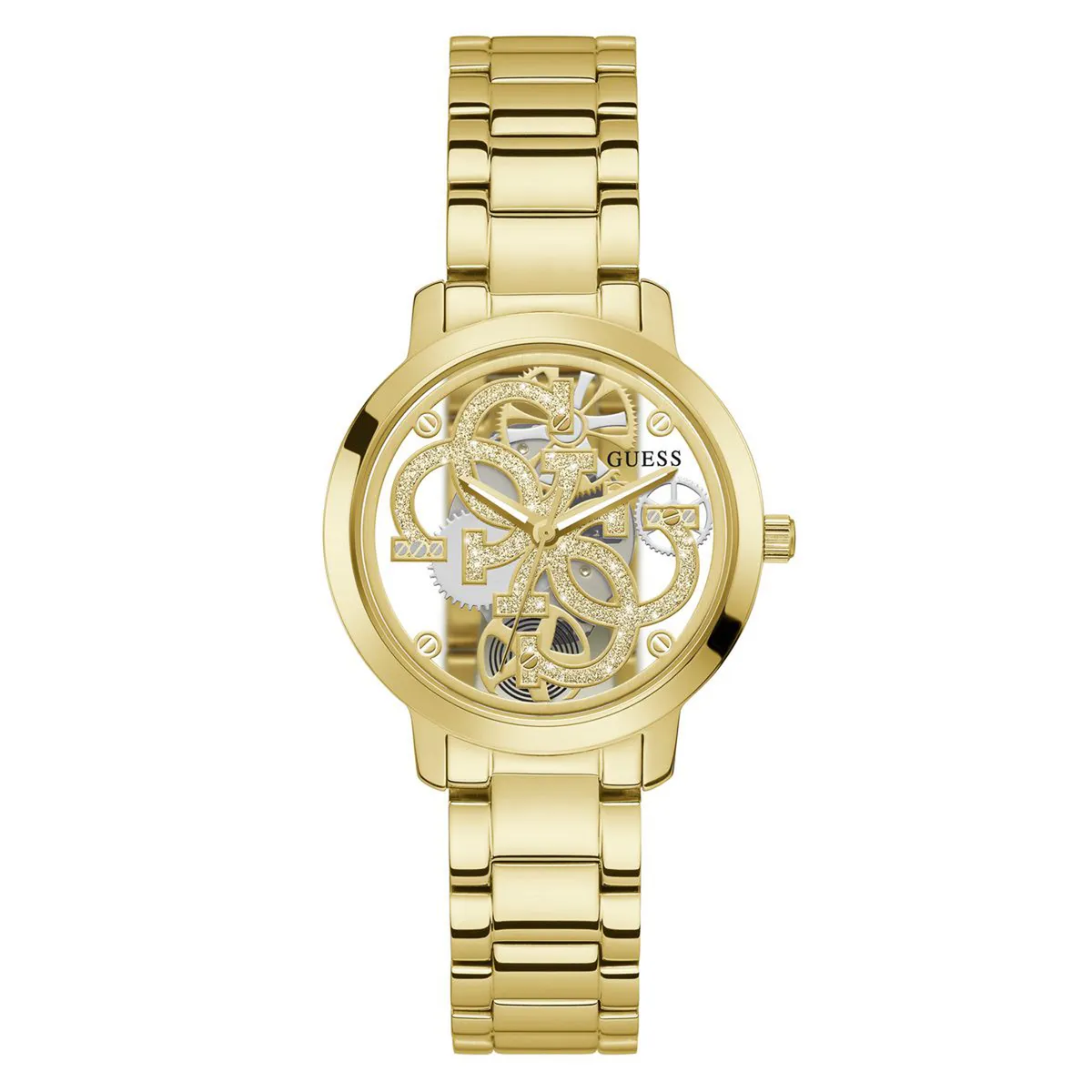 GUESS - Reloj Guess Mujer Quattro Clear. Reloj Acero Inoxidable Dorado GW0300L2