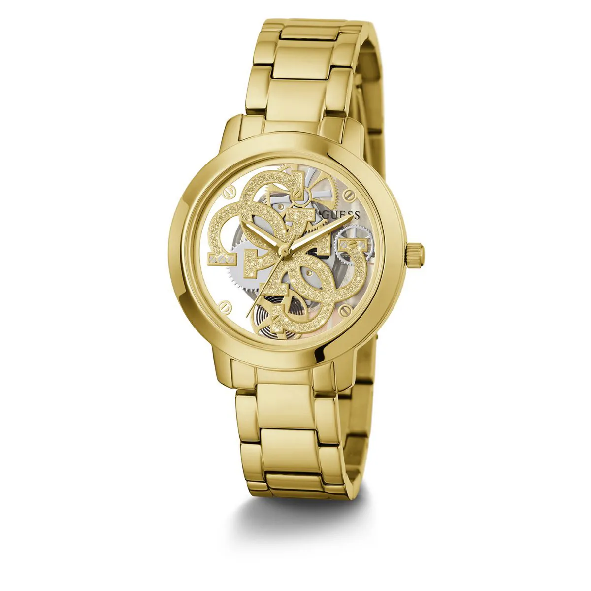 GUESS - Reloj Guess Mujer Quattro Clear. Reloj Acero Inoxidable Dorado GW0300L2