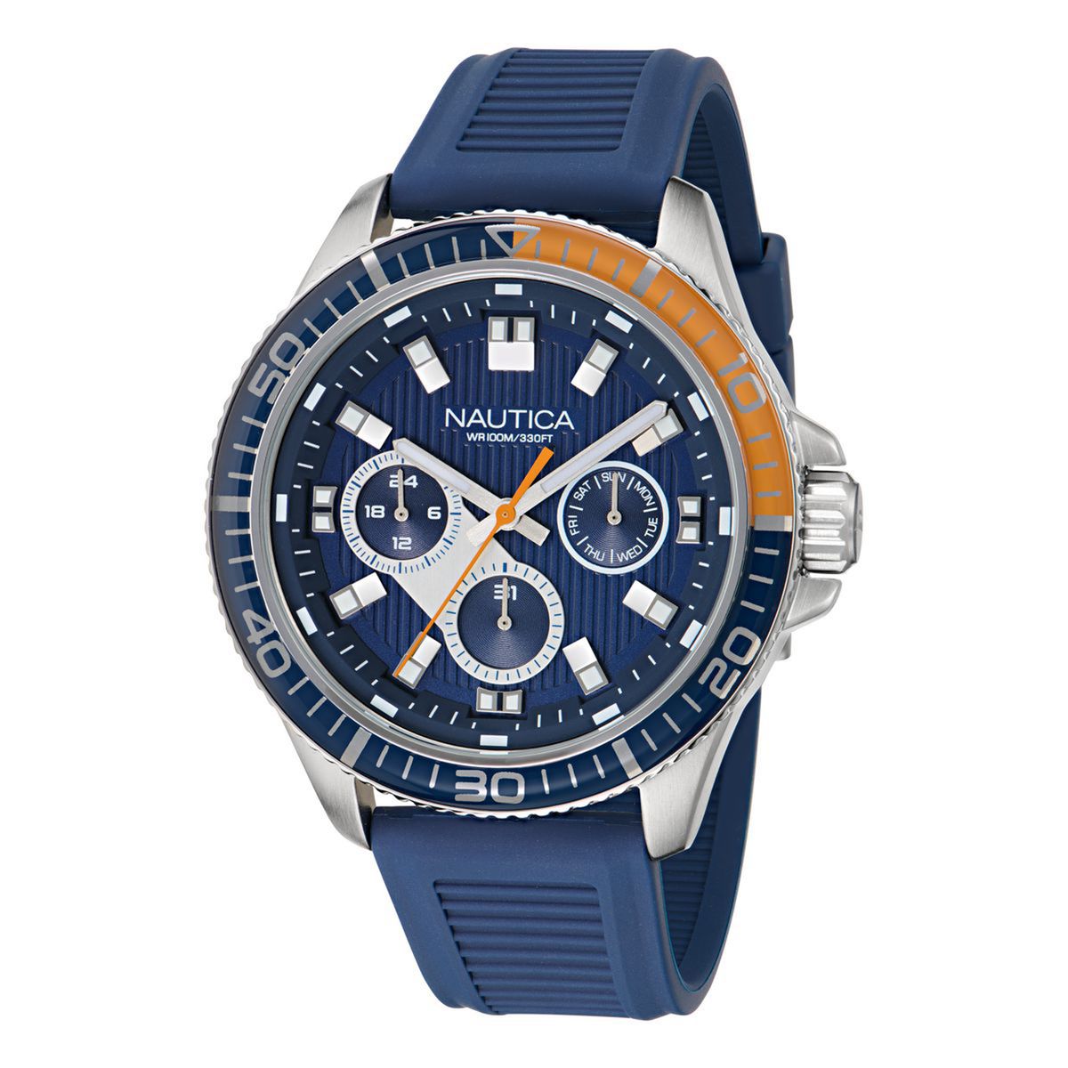 NAUTICA - Relojes Nautica Hombre NCT Windrose. Reloj Silicona Azul NAPWRS501
