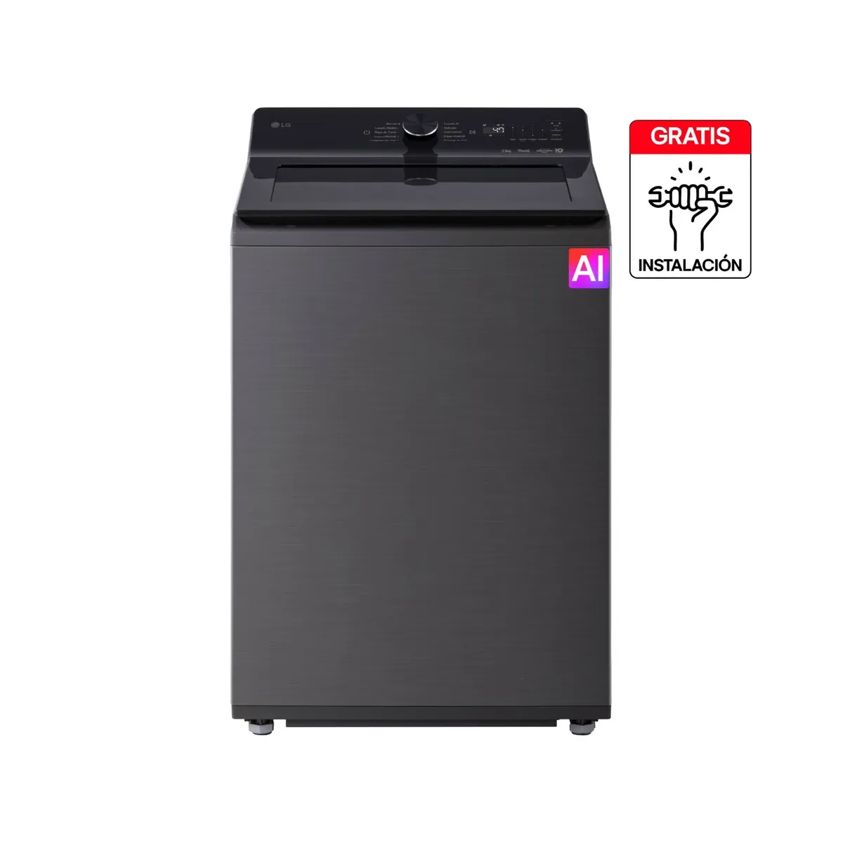 LG - Lavadora LG Carga Superior 20 Kg TurboDrum Con Inteligencia Artificial WT20PBTX6T