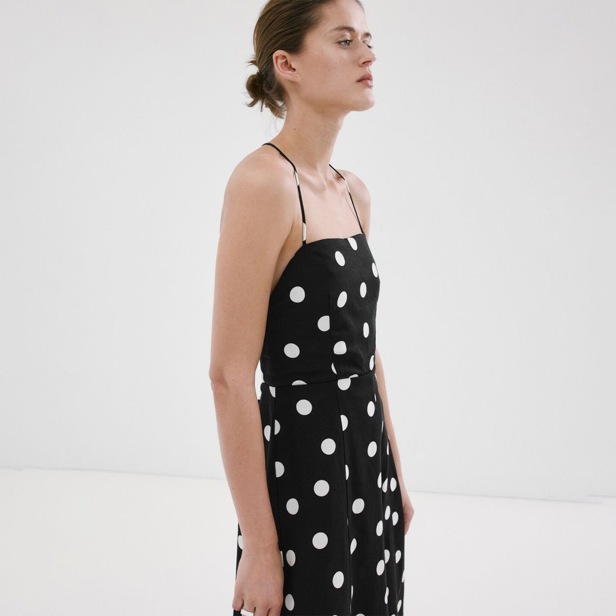 MANGO - Vestido Mujer Medio con Puntos Mango