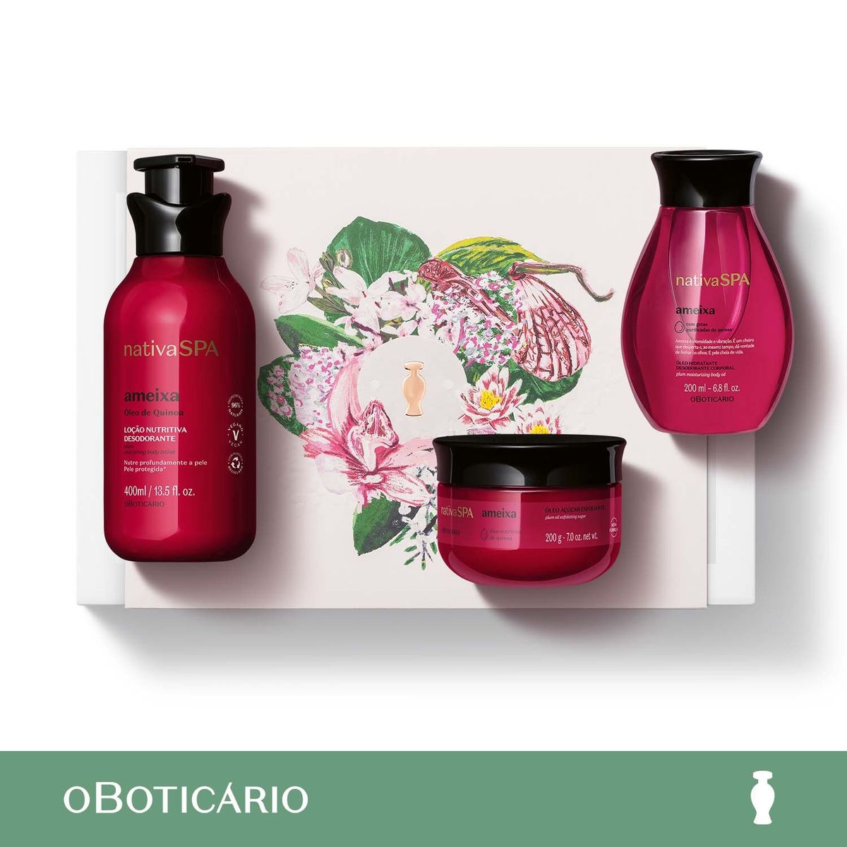 NATIVA SPA - Kit de regalo de madres Ameixa Nativa Spa Incluye 3 Productos 