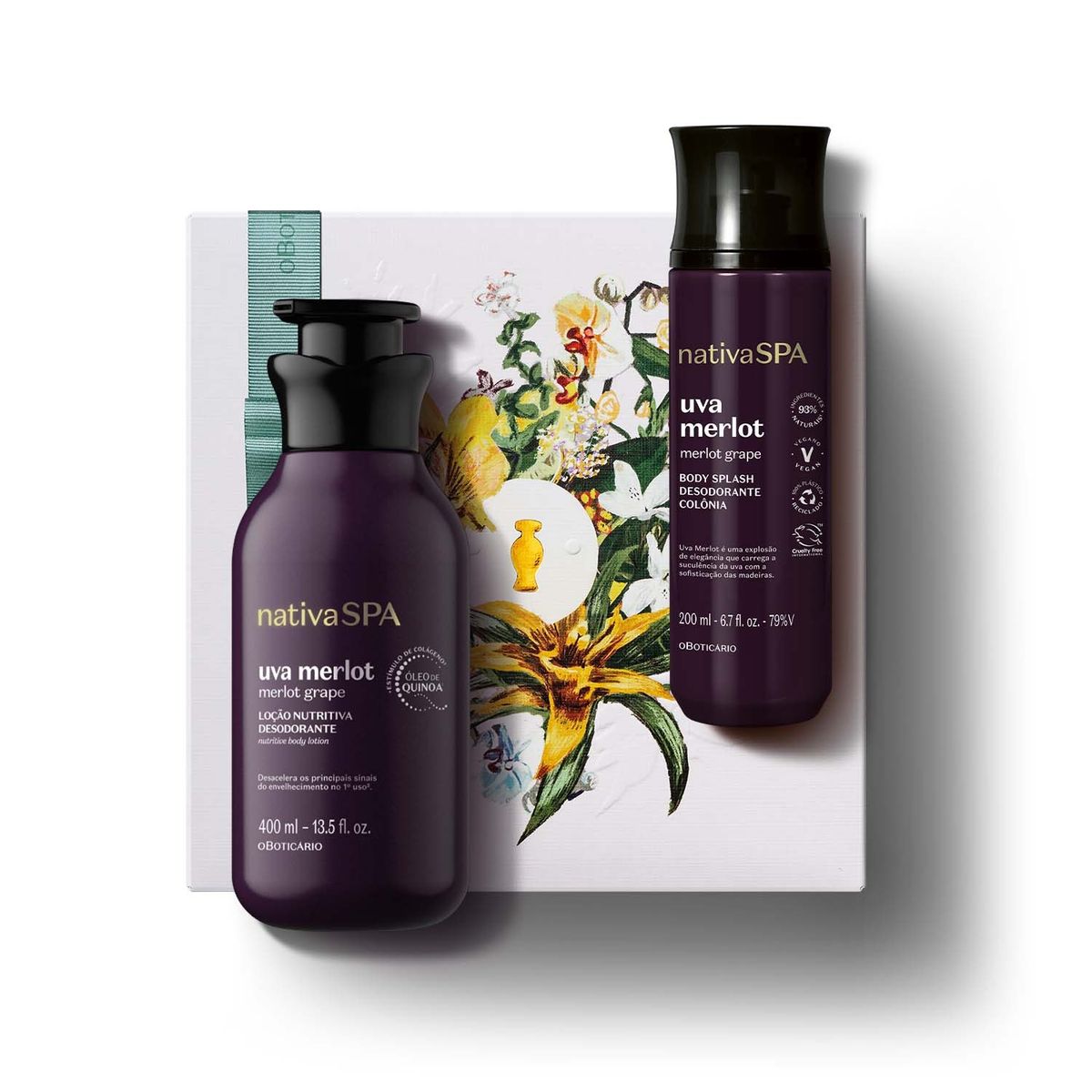 NATIVA SPA - Kit de regalo de madres Uva Merlot Nativa Spa Incluye 2 Productos 