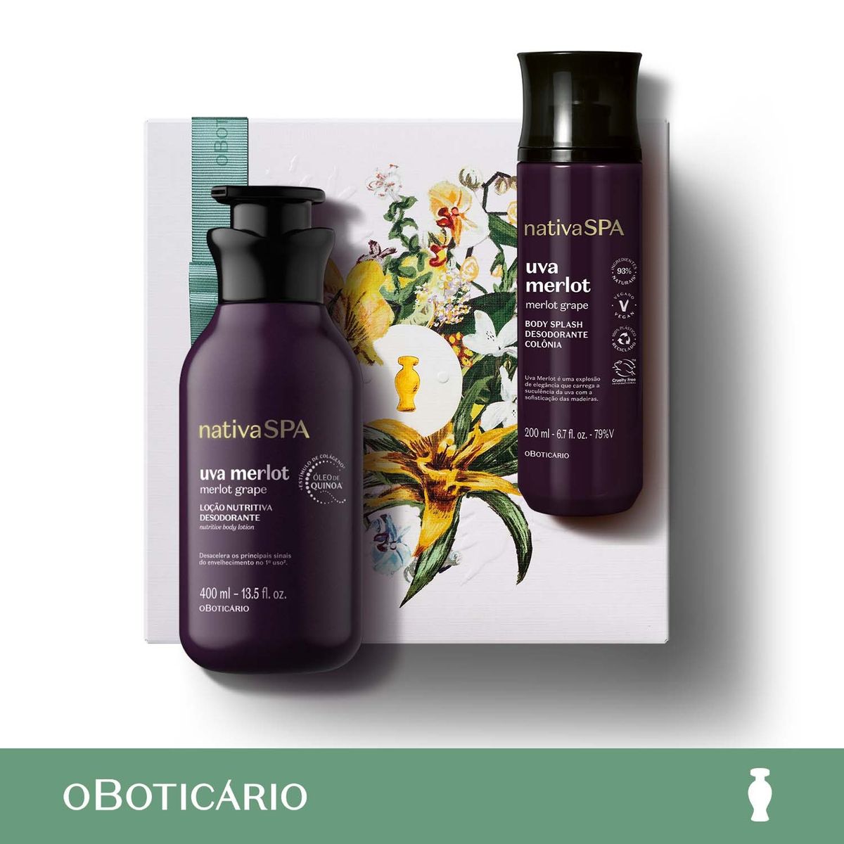 NATIVA SPA - Kit de regalo de madres Uva Merlot Nativa Spa Incluye 2 Productos 