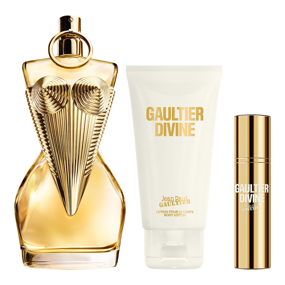 JEAN PAUL GAULTIER - Set de perfume Gaultier Divine EDP 100ml + Body lotion 75ml + Travel Size