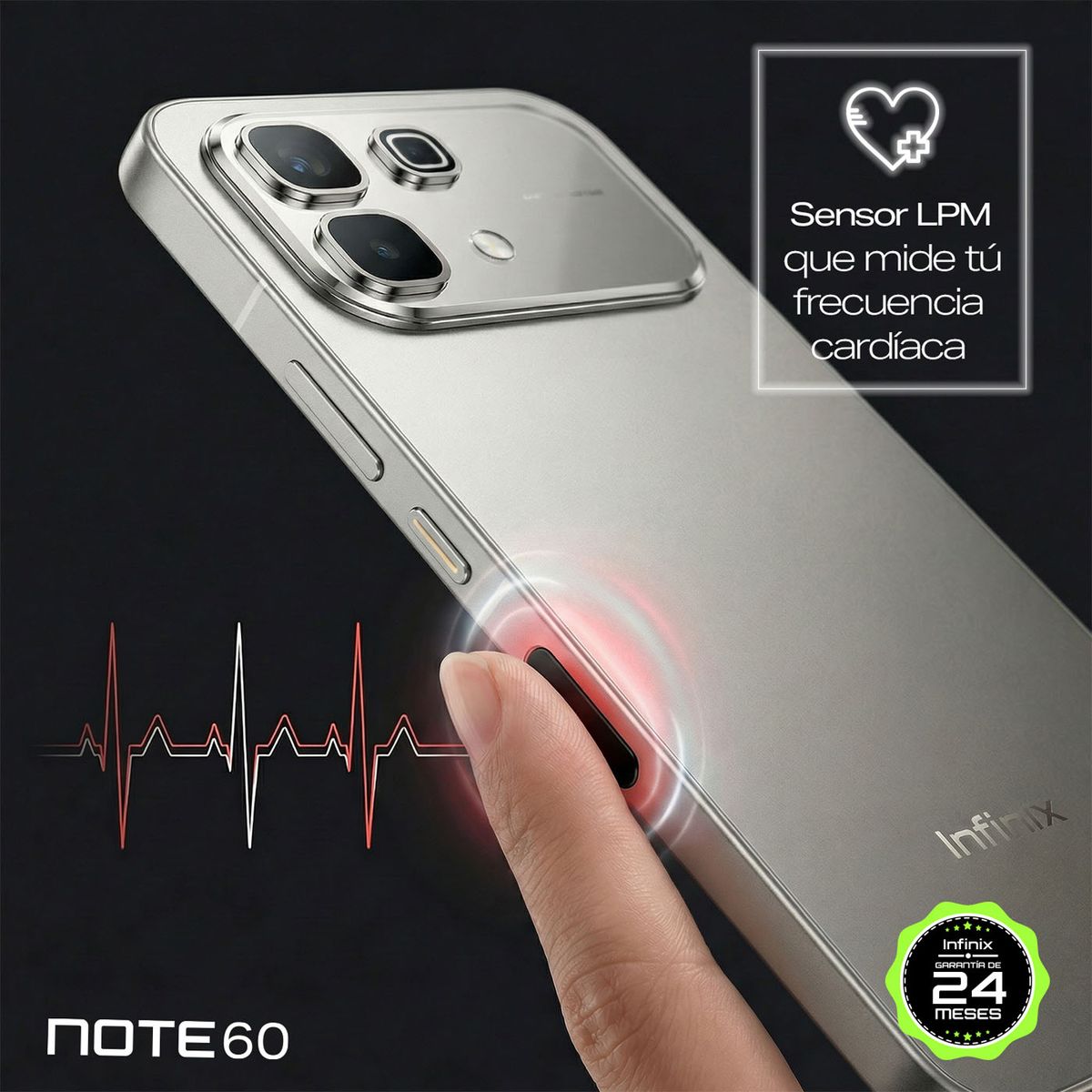 INFINIX - Celular Infinix Note 60 5G 256GB | 8GB RAM | cámara posterior 50MP|cámara frontal 13MP| pantalla 6,7 pulgadas + Mediatek Dimensity 7400