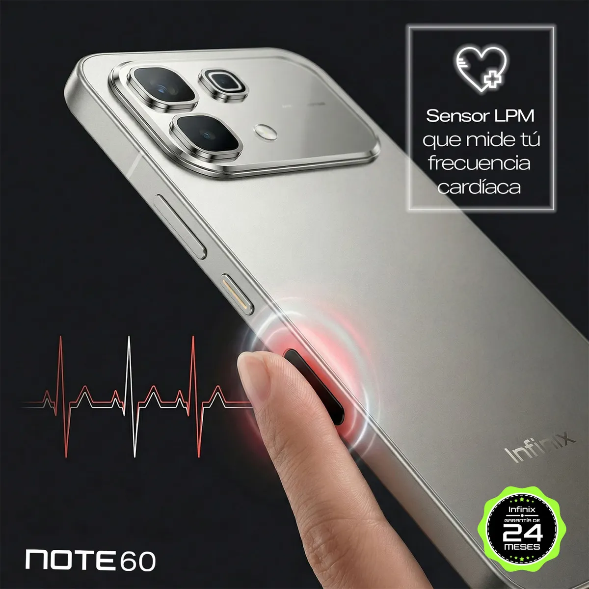 INFINIX - Celular Infinix Note 60 5G 256GB | 8GB RAM | cámara posterior 50MP|cámara frontal 13MP| pantalla 6,7 pulgadas + Mediatek Dimensity 7400