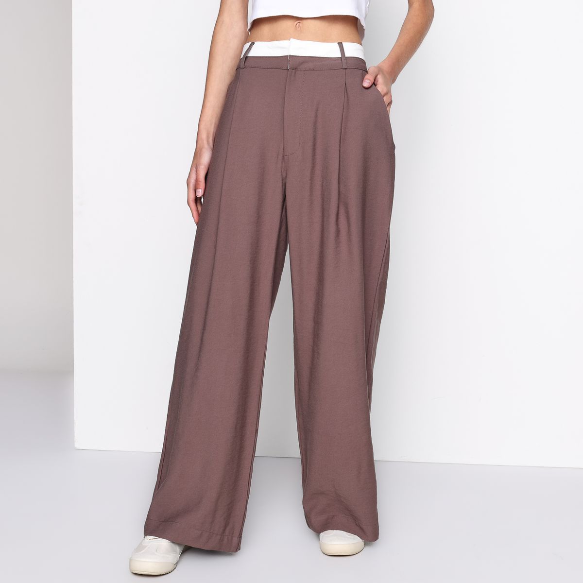 SYBILLA - Pantalon Recto Mujer Tiro Alto Sybilla